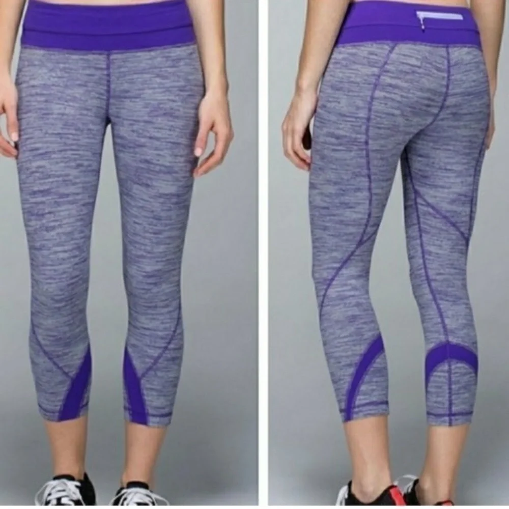 Lululemon Inspire Crop II Wee Are From Space Bruised Berry Capri Legging Size 6